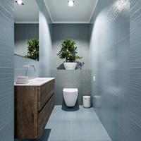 MONDIAZ ADA Toiletmeubel 100x30x50cm met 0 kraangaten 2 lades dark brown mat Wastafel Lex midden Solid Surface Wit FK75342017