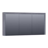 Saniclass spiegelkast 140x70x15cm 3 draaideuren Purple Oak Massief Eiken Doorlopende Lamel geborsteld 70513POG