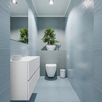 MONDIAZ ADA Toiletmeubel 100x30x50cm met 0 kraangaten 2 lades talc mat Wastafel Lex rechts Solid Surface Wit FK75341731