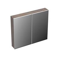 Forzalaqua Uni spiegelkast 80x12,5x68,5cm 2 deuren 2x spiegel eiken silver grey 8071795