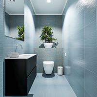 MONDIAZ ADA Toiletmeubel 80x30x50cm met 0 kraangaten 2 lades urban mat Wastafel Lex midden Solid Surface Wit FK75341750