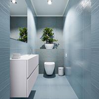 MONDIAZ ADA Toiletmeubel 100x30x50cm met 1 kraangaten 2 lades cale mat Wastafel Lex rechts Solid Surface Wit FK75341962
