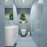 MONDIAZ ADA Toiletmeubel 100x30x50cm met 0 kraangaten 2 lades talc mat Wastafel Lex links Solid Surface Wit FK75341729