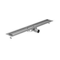 Aco ShowerDrain C douchegoot rvs m.vloerflens z.rooster, 70mm breed, stankslot 25mm 785mm inb.diepte 65mm m.zijuitloop 2131407