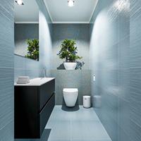 MONDIAZ ADA Toiletmeubel 100x30x50cm met 1 kraangaten 2 lades urban mat Wastafel Lex rechts Solid Surface Wit FK75341759