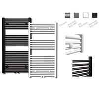 Sanicare design radiator midden aansluiting recht 120 x 60 cm inox-look HRM601200I