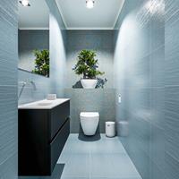 MONDIAZ ADA Toiletmeubel 100x30x50cm met 0 kraangaten 2 lades urban mat Wastafel Lex links Solid Surface Wit FK75341758