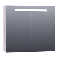 Saniclass Spiegelkast 2.0 80x70x15cm 2 deuren LED verlichting geintegreerd 4000K MFC Birch SK-TW80BR