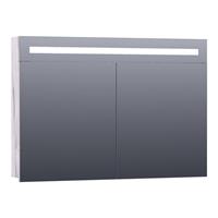 Saniclass Spiegelkast 2.0 99x70x15cm 2 deuren LED verlichting geintegreerd 4000K MFC Birch SK-TW100BR