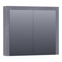 Saniclass Natural Wood spiegelkast 80x15x70cm Purple Oak Massief Eiken 70541POG