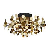 Glimmo LED-Deckenleuchte, schwarz, messing - Schwarz, messing - Lucande