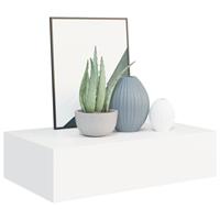 vidaXL Wand-Schubladenregal Weiß 40x23,5x10 cm MDF 