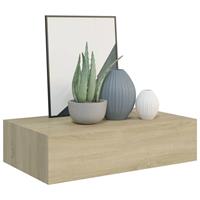 vidaXL Wand-Schubladenregal Eichenoptik 40x23,5x10 cm MDF 