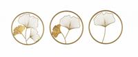 Invicta Interior Ginkgo Goud 40cm 3-delig - 41273