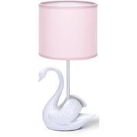 BES LED Led Tafellamp - Tafelverlichting - Aigi Juvino - E14 Fitting - Rond at Wit/roze - Keramiek