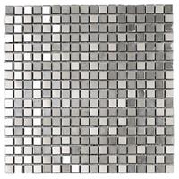 Dune Ceramics Mozaiek Tegels Dune Metalic Silver 30.1x30.1 cm Zilver 