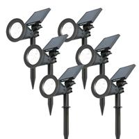 HOFTRONIC™ 6x Bend LED Solar Prikspot 6000K daglicht wit IP65 waterdicht Tuinspot Grondspot
