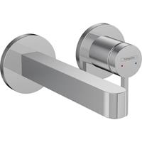 Hansgrohe Finoris afdekset wastafelkraan 165mm met plug chroom