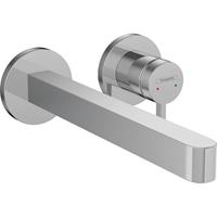 Hansgrohe Finoris afdekset wastafelkraan 225mm met plug chroom