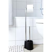Wenko Klo Bürste Toiletten Halter Garnitur Halter Ständer AVOLA Schwarz - 