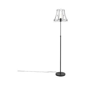 QAZQA Stehleuchte schwarz mit Granny Frame 35 cm verstellbar - Parte