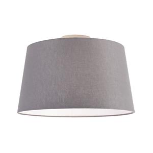 QAZQA Moderne Deckenleuchte mit dunkelgrauem Schirm 35 cm - Combi