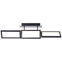 Brilliant RANUT LED Deckenleuchte 80,5 cm Metall / Kunststoff Schwarz 3-Flammig, G99494/06 - 