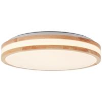 Brilliant LASKOS LED Wand- und Deckenleuchte Ø 38 cm Metall / Holz / Kunststoff Holz hell / weiß, G99525/75
