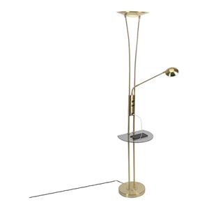 QAZQA LED Vloerlamp sevilla - Goud/messing - Modern - L 35cm