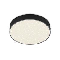 Briloner LED plafondlamp Flame Star, Ø 21,2 cm, zwart