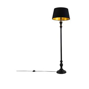 QAZQA Vloerlamp classico - Zwart - Modern - D 45cm