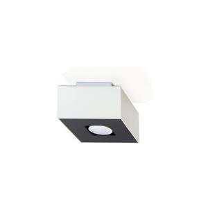 SOLLUX MONO - 1 Light Flush Deckenleuchte Weiß & Schwarz, GU10 - 