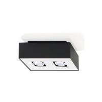 SOLLUX MONO - 2 Light Flush Deckenleuchte Schwarz & Weiß, GU10 - 