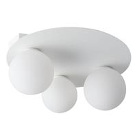 Euluna Plafondlamp Firn, rond, 3-lamps, wit