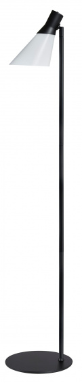Dyberg Larsen vloerlamp Gent 24 x 140 cm E14 staal/glas zwart