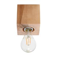 SOLLUX SL.0675 Deckenleuchte ABEL Holz L: 10, B: 10, H: 10, Fassung E27, dimmbar