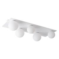 Euluna Plafondlamp Firn, hoekig, 5-lamps, wit