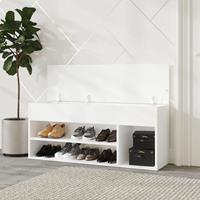vidaXL Regal Schuhbank Weiß 105x30x45 cm Spanplatte