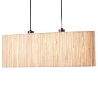BRILLIANT WIMEA Pendelleuchte 120 cm Metall / Seegras Schwarz / natur 2-Flammig