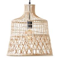 BRILLIANT NEWBURY Pendelleuchte 120 cm Bambus / Metall Rattan