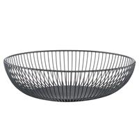 Zeller 1x Zwarte ronde fruitschalen metaal 28 cm -