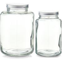 2x Grote Glazen Voorraadpotten/koekjespotten 4900 Ml En 7000 Ml - Voorraadpot