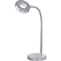BES LED Led Tafellamp - Tafelverlichting - Trion Renny - 4w - Warm Wit 3000k - Rond - Glans Chroom - Aluminium