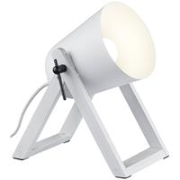 BES LED Led Tafellamp - Tafelverlichting - Trion Maryla - E27 Fitting - Rond at Wit - Hout
