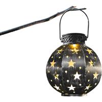 BES LED Led Hanglamp Met Zonne-energie - Aigi Uki - 0.16w - Warm Wit 3000k at Zwart - Kunststof