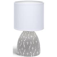 BES LED Led Tafellamp - Tafelverlichting - Aigi Atar - E14 Fitting - Rond at Grijs - Keramiek
