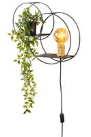 CIRCLE Wandlamp-Zwart-1xE27-40W-Metaal
