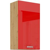 KÜCHEN PREISBOMBE Hängeschrank 50-90 cm Eiche Artisan Rot Hochglanz Küchenzeile Küchenblock Küche