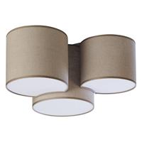 Euluna Plafondlamp Mona Nature, 3-lamps, bruin