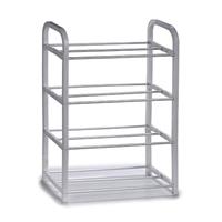 Metalen Schoenenrek/schoenenstandaard 4-laags Zilver 40 X 19 X 56 Cm choenenrekken